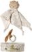 Vertbaudet Knuffel van katoengaas met rammelaar en koffertje BABYLON, Beige, Katoen