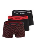 HUGO Boxershorts rood / zwart / wit