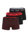 HUGO Boxershorts rood / zwart / wit