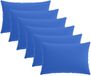 vidaXL Kussensloop 6 pcs HEERLEN Koninklijk Blauw 50 x 70 cm Polyester