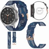Wigento Samsung Geweven Nylon Band voor Galaxy Watch 6, 5, 4, Normal, Pro, Classic