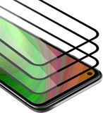 Cadorabo 3x Screenprotector voor LG K61 Transparant Zwart
