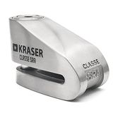 KRASER KR114S Schijfhangslot SRA Gehomologeerd Anti-diefstal Schijfremslot, Motorfiets scooter, 14 mmVergrendelingsas, RVS staal Schijfslot, 3 sleutels + Multifunctionele Herinneringskabel