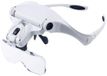 Tovbmup Loupe frontale - Équipé d'une lumière LED - Idéal pour les loisirs, tricoteurs, électriciens, bijoutiers, couturières, bricoleurs et seniors - 5 lentilles interchangeables - 1,0X à 3,5X