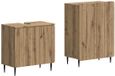 vidaXL 2-delige Badkamerkast Set ZWOLLE Artisanaal eiken Bewerkt hout