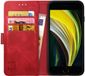 Rosso Element Book Case Wallet Hoesje Geschikt voor Apple iPhone SE (2020 / 2022) | Portemonnee | 3 Pasjes | Magneetsluiting | Stand Functie | Rood