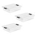keeeper Opbergbak cornelia met deksel en clipsluiting, 39,5 x 29,5 x 9,5 cm, 7 l, doorzichtig grijs, 3 stuks