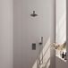 Brauer Gunmetal Carving Thermostatische Regendoucheset Inbouw - Hoofddouche 20 cm