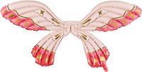 PartyDeco - Ailes Ballon aluminium Rose 100x50 cm