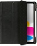 Rosso Elite Hoes Geschikt voor Apple iPad 11 (2025) A16 / 10.9 (2022) - 2-in-1 Echt Leer Book Case en Back Cover - Magnetisch Uitneembaar Hoesje - Beschermhoes Zwart