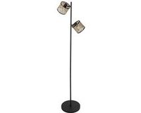 Mexlite Vloerlamp Sumba 4492ZW - Zwart met dubbele bamboe design