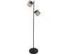 Mexlite Vloerlamp Sumba 4492ZW - Zwart met dubbele bamboe design