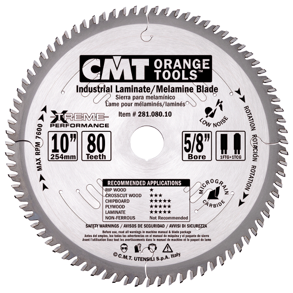 CMT 281.080.10M HW Cirkelzaagblad - 250 x 30 x 80T - Hout