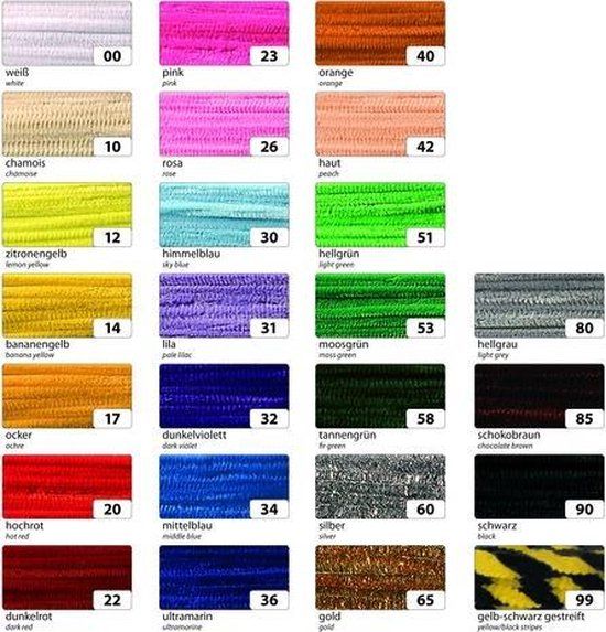 Folia Chenilledraad - 100 stuks assorti - 50cm lang - 14mm doorsnee