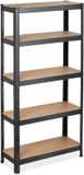 Relaxdays Stellingkast - Metaal - 875 kg - 5 Etages - Zwart