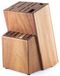 Bloc à couteaux en acacia - Porte-couteaux sans couteaux - 15 fentes - Marron