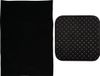 MSV Sevilla Set de salle de bain - Tapis de douche antidérapant et tapis de propreté - Caoutchouc/Microfibre - Noir