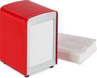 Merkloos Relaxdays servettenhouder retro - rood