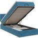 Prolenta Maison Exclusive Lit Ottoman exclusif, avec matelas, couleur bleu foncé, dimensions 90 x 190 cm, revêtement en velours