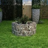 vidaXL bac à plantes en gabion surélevé hexagonal 100x90x50 cm