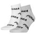 Puma 2P BWT Quarter Sock Blanc/Gris Taille 35/38