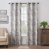 Eclipse Martina Medallion gordijn met ogen, 40 x 108 cm, taupe