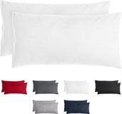 Komfortec Set van 2 Premium Kussenslopen 40x80 cm - Superzachte Kussenhoes – 100% - Geborsteld Mikrovezel 90g/m² - Wit