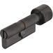 Häfele Startec Cylindre à bouton WC H9406 Cylindre à bouton rotatif Econo laiton, noir mat - 30,5+30,5 mm