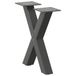 vidaXL Salontafelpoten X-vorm 2 stuks antraciet 30 x (30-31) cm