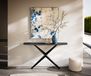 Console Edge Edge Forme bateau 140x40 cm Céramique Laminam® Nero Greco Anthrazit Estelo Métal Noir