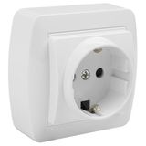 Witte bipolaire oppervlaktebasis met TTL, stopcontact, gatklemmen, 74 x 72 x 42 mm