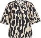 s.Oliver - Gestructureerde blouse met halve mouwen in een O-vorm - Zwart - Maat 36