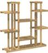 vidaXL Plantenstandaard Wit 123 x 25 x 114,5 cm Massief Acacia Hout