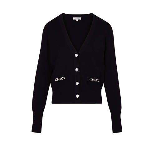 Morgan fijngebreid vest marine