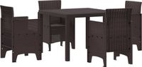 vidaXL Tuinset, 5-delig, bruin, polypropyleen