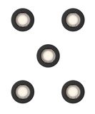 Philips spot encastrable Peridot - douille GU10 - Noir - Rond - Tête fixe - lot de 5