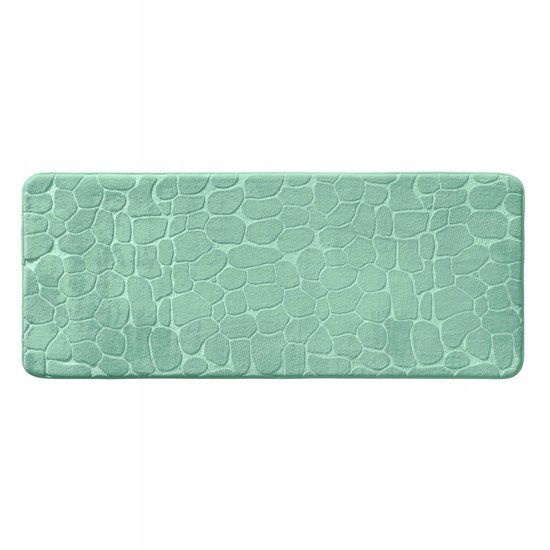 Douceur d'Intérieur Groene Antislip Badkamermat 50x120 cm met Takkendessin