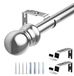 Tringle à rideaux extensible 76-221 cm avec embouts ronds