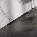 Brauer Douchegoot met Multifunctioneel Rooster en Flens Voor Wandmontage - 70 cm - Mat Zwart
