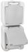 PK Peranova 102437 Pera Wandcontactdoos dubbel spatwaterdicht Lichtgrijs, Donkergrijs 1 stuk(s)