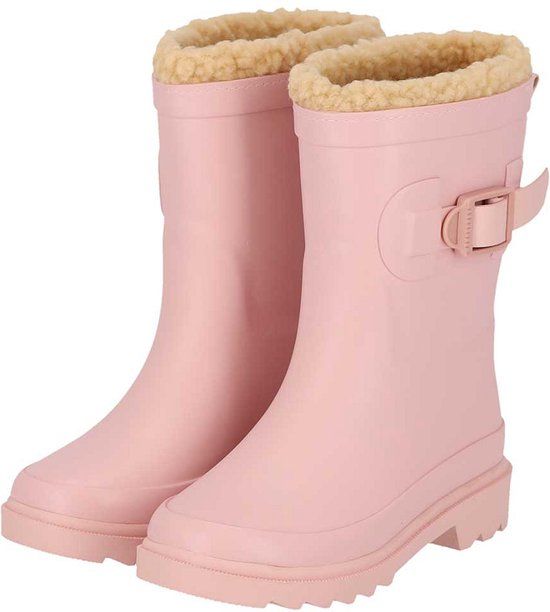 XQ Regenlaarzen kinderen - Unisex - Fake Fur voering - Roze