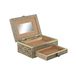 Fijalo ITEM Sieradenkistje Dubai - 17x12x8 cm - champagne goud - met spiegel - 1 vak en lade