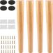 Allecto plus - Pieds de meuble en bois 40 cm - Chêne