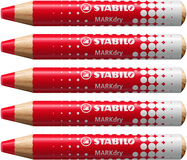 STABILO MARKdry Whiteboardpotlood - Rood - 5 stuks