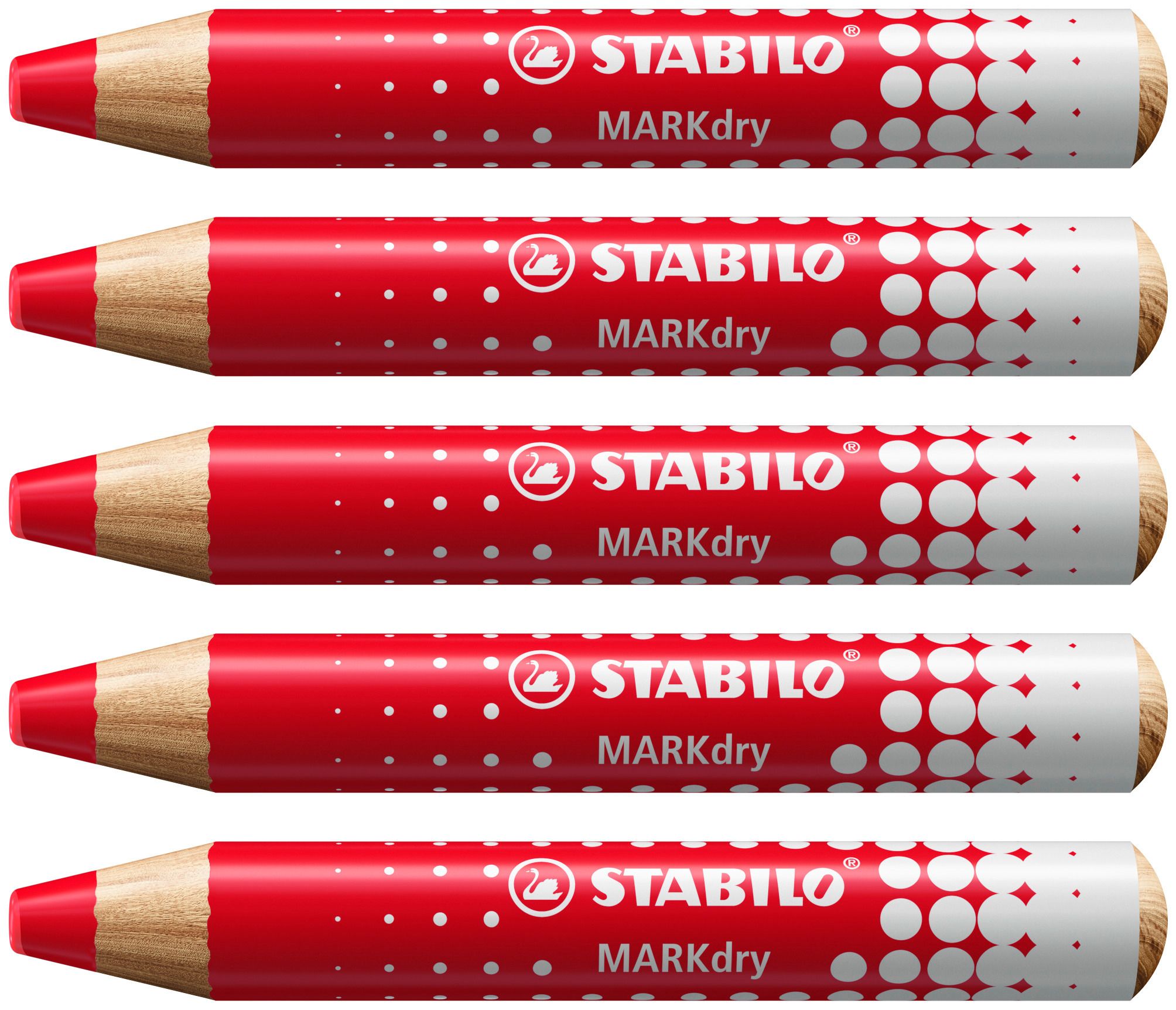 STABILO MARKdry Whiteboardpotlood - Rood - 5 stuks