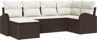 vidaXL Tuinbank Set 6-zits Bruin Polywood
