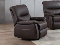 Fauteuil CANBY - Cuir artificiel marron - 79 x 95 x 90 cm