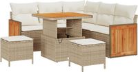 vidaXL Banc de jardin beige et crème
