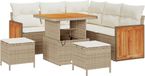 vidaXL Banc de jardin beige et crème
