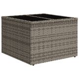 vidaXL 7-delige Loungeset met Kussens, Poly Rattan, Grijs